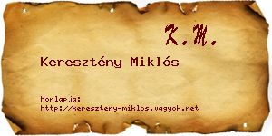 Keresztény Miklós névjegykártya