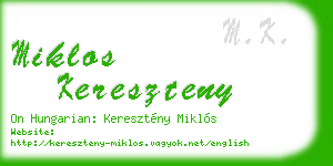 miklos kereszteny business card